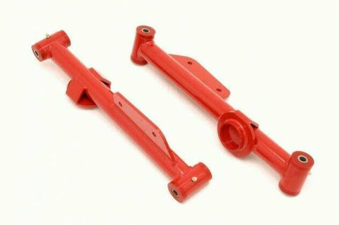 BMR 79-98 Mustang Non-Adjustable Lower Control Arms with Polyurethane Bushings (Red)
