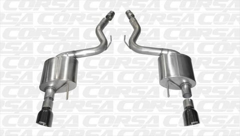 Corsa 2015-2017 Mustang GT 3" Touring Axle Back (Black 4.5" Tips)