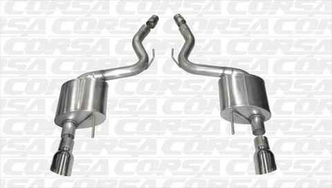 Corsa 2015-2017 Mustang GT 3" Touring Axle Back (Polished 4.5" Tips)