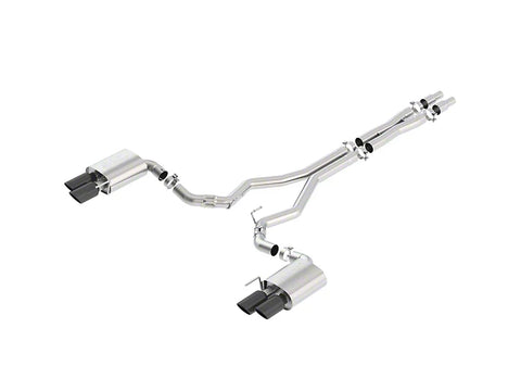 Borla ATAK Cat-Back Exhaust with Black Chrome Tips (18-22 Mustang GT Fastback w/o Active Exhaust)