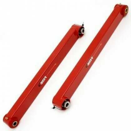 BMR 05-2014 Mustang Non Adjustable Boxed Lower Control Arms with Poly/Spherical Bushing Combo (Red)
