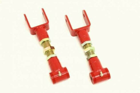 BMR 79-04 Mustang Upper Adjustable Control Arms with Poly Bushings (Red)