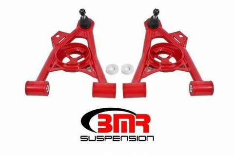BMR AA040R Red A-Arms, Lower, Spring Pocket, Non-Adj, Poly, Std Ball Joint 1994 - 2004 SN95 Ford