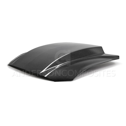 2018-2019 FORD MUSTANG DOUBLE SIDED TYPE-CJ 4" CARBON FIBER COWL HOOD