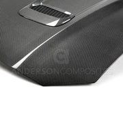 2018-2019 FORD MUSTANG TYPE-OE DOUBLE SIDED CARBON FIBER HOOD