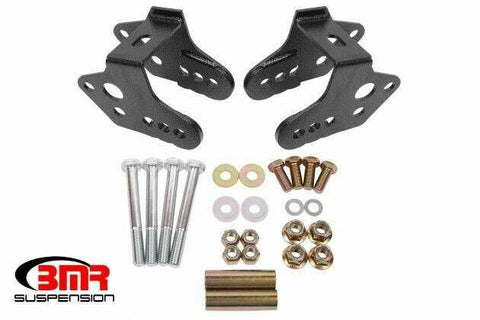 BMR CAB740H 1979-2004 Mustang Lower Bolt-In Lower Control Arm Relocation Brackets (Black Hammertone)