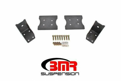 BMR TBR003H 1979-2004 Mustang Torque Box Reinforcement Plate Kit, Plate Style, Lower Only (Black Hammertone)