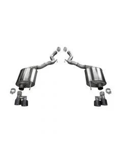 Corsa Axle-Back Exhaust Sport 3" With 4" Black Tips Without Active Exhaust Mustang GT Convertible 2018-2022