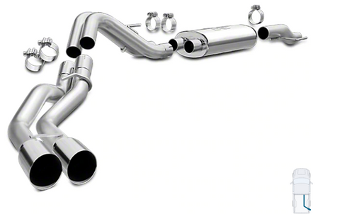 Magnaflow Street Series Dual Exhaust System; Same Side Exit (15-20 5.0L F-150)